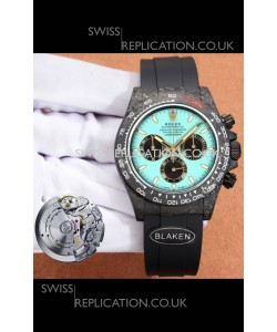Rolex Daytona Forged Cabon Casing Tiffany Blue Dial Super Clone Watch 