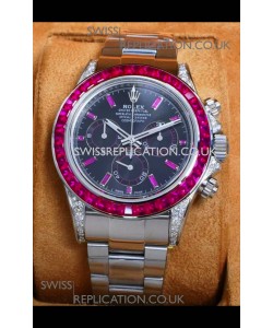 Rolex Daytona 126599 White Gold Red Dial Super Clone Watch 
