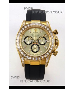 Rolex Daytona 126538 Yellow Gold FREE SPRUNG MVMT Gold Dial Super Clone Watch 