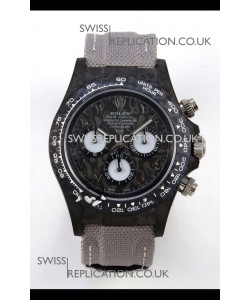 Rolex Daytona DiW Black Carbon Arabic Numerals Super Clone Watch 