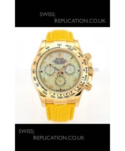 Rolex Daytona 116568 Yellow Gold 4801 Movement Yellow Dial Super Clone Watch 