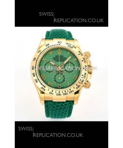 Rolex Daytona 116568 Yellow Gold 4801 Movement Green Dial Super Clone Watch 