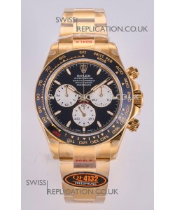 Rolex Daytona 126528 Le Mans Yellow Gold FREE SPRUNG MVMT Super Clone Watch 