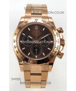 Rolex Daytona 126505 Rose Gold Brown Dial FREE SPRUNG MVMT Super Clone Watch 