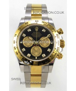 Rolex Daytona 126503 Two Tone Black Dial FREE SPRUNG MVMT Super Clone Watch 