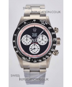 Rolex Daytona Paul Newman Blaken Black Dial Custom Modded 4130 Mvnt Swiss Replica