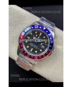 Rolex GMT Master 16750 Pepsi Patina Vintage Matte Dial Swiss Replica Watch 