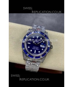 Rolex Submariner 116610 Iced Out Edition 20 Blue Dial Swiss Replica Watch 