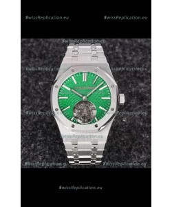 Audemars Piguet Royal Oak Flying Tourbillon 41mm Green Dial in 904L Casing - Green Tapisserie Dial