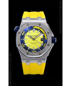 Audemars Piguet Royal Oak Diver Swiss Replica Watch Yellow Dial 1:1 Quality 3120 Movement 904L Steel 