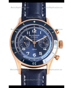 Blancpain Air Command Blue Dial Rose Gold 1:1 Mirror Swiss Replica Watch 