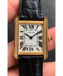 Cartier Tank Solo Swiss Quartz Watch in Yellow Gold Casing - 27MM Wide