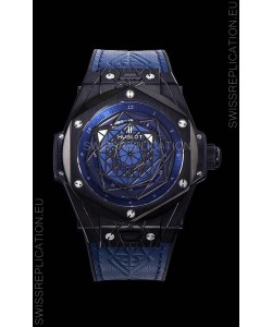 Hublot Big Bang One Click Sang Bleu 1:1 Mirror Replica in Ceramic Casing - 45MM Blue Dial