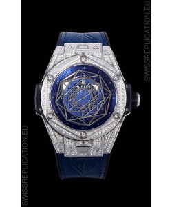 Hublot Big Bang One Click Sang Bleu 1:1 Mirror Replica in Stainless Steel Casing 45MM - Blue Dial