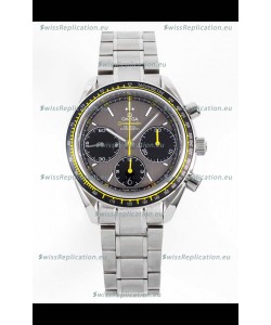 Omega Speedmaster Racing 904L Steel Chronograph 1:1 Mirror Replica in Grey Dial