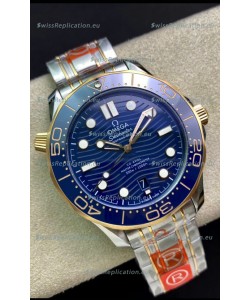 Omega Seamaster 300M Co-Axial Master Chronometer Blue Dial Two Tone Casing 1:1 Mirror Replica
