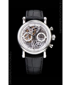 Patek Philippe Complications Skeleton Chronograph Watch in 904L Steel Case