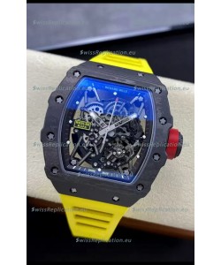 Richard Mille RM35-02 Rafael Nadal Carbon Fiber Casing with Genuine Tourbillon Super Clone Watch