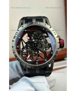 Roger Dubuis Super Clone Excalibur Spider Flying Tourbillon Skeleton Titanium Casing 45MM