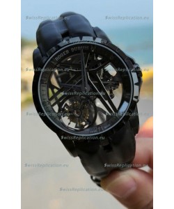 Roger Dubuis Super Clone Excalibur Spider Flying Tourbillon Skeleton Titanium Casing 42MM