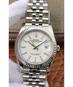 Rolex Datejust 36MM ETA-3135 Movement Swiss Replica in 904L Steel in White Dial 