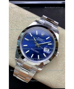 Rolex Datejust 126300 41MM Cal.3135 Swiss 1:1 Mirror Replica Watch in 904L Blue Dial