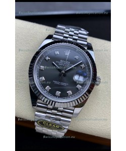 Rolex Datejust 126334 41MM ETA 3235 Swiss 1:1 Mirror Replica Watch in 904L Steel Dark Grey Dial 