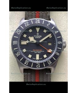 Tudor Pelagos FXD GMT Titanium Casing 1:1 Mirror Replica Black Dial in Green Nato Strap
