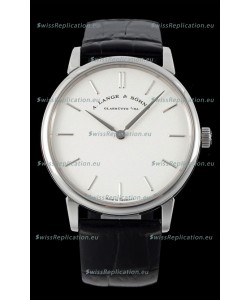 A.Lange & Sohne Saxonia Thin Swiss Replica Watch Steel Case White Dial