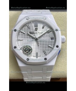 Audemars Piguet Royal Oak 15500 White Ceramic Super Clone Replica Watch 
