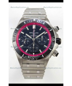 Breitling Chronomat Super Clone B01 42 Edition Swiss 904L Steel Watch Black/Red Dial 