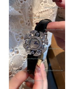 Bvlgari Divas's Dream Edition Watch in Steel Casing - Diamonds Paved Dial Swiss Replica