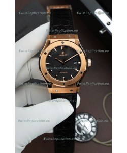 Hublot Super Clone Classic Fusion Titanium Rose Gold Black Dial 42MM Watch