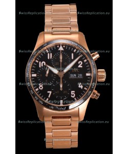 IWC Pilot's IW388306 Super Clone Chronograph 41 Mercedes-AMG Pertonas F1 Rose Gold Watch 
