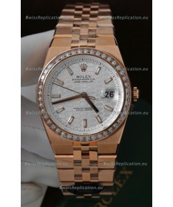 Rolex Land-Dweller 127335 Steel Honeycomb Rose Gold 40MM Swiss Replica Watch 