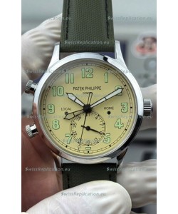 Patek Philippe Complications 5524R Calatrava Rose Gold Brown Dial Watch 