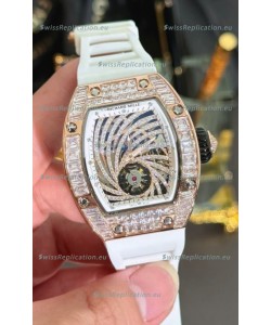 Richard Mille RM51-02 Rose Gold Casing Watch in Mossanites Automatic Movement