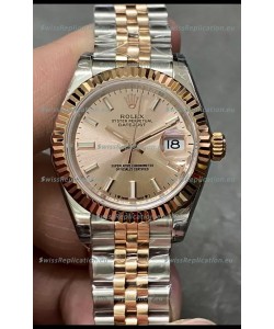 Rolex Datejust Super Clone Green Dial 2 Tone Rose Gold - Gold Dial Watch 28MM