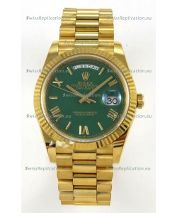 Rolex Day Date Super Clone Green Dial 40MM 220 Grams Swiss Replica watch 