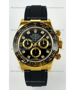 Rolex Daytona Super Clone 116518 Yellow Gold Black Dial Original Cal.4130 Movement