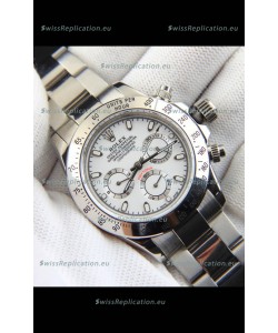 Rolex Daytona Japanese Movement Replica Watch in White Dial 
