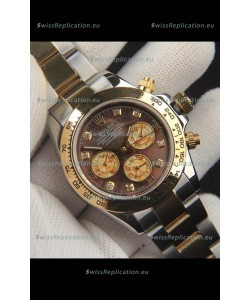 Rolex Daytona Japanese Movement Two Tone Gold Casing Watch in Pearl Dial 