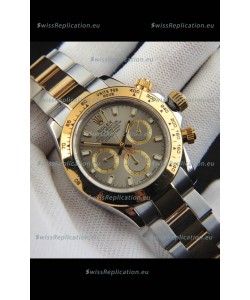 Rolex Daytona Japanese Movement Two Tone Gold Casing Watch in Grey Dial 