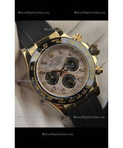 Rolex Daytona Japanese Movement Gold Casing Replica Watch in Meteorite Pattern Dial 