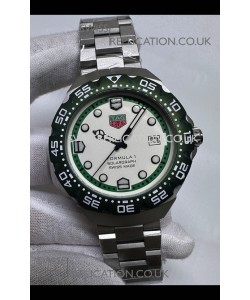 Tag Heuer Formula 1 White Dial Green Bezel Japanese Replica Watch 