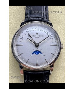 Vacheron Constantin Patrimony Moonphase Stainless Steel Steel Dial Swiss Replica Watch 