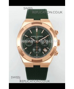 Vacheron Constantin Overseas Chronograph Rose Gold Green Dial Super Clone Watch 