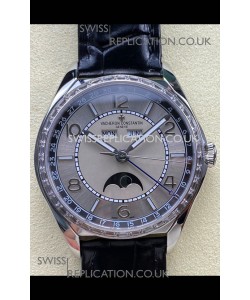 Vacheron Constantin Fiftysix Moonphase Steel Dial Steel Case Swiss Replica Watch 