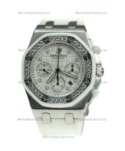 Audemars Piguet Royal Oak Offshore Lady Alinghi Limited Edition Swiss Diamond Watch in White Dial