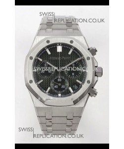 Royal Oak Chrono 26240 Green Dial FREE SPRUNG MVMNT Steel Caing Super Clone Watch 